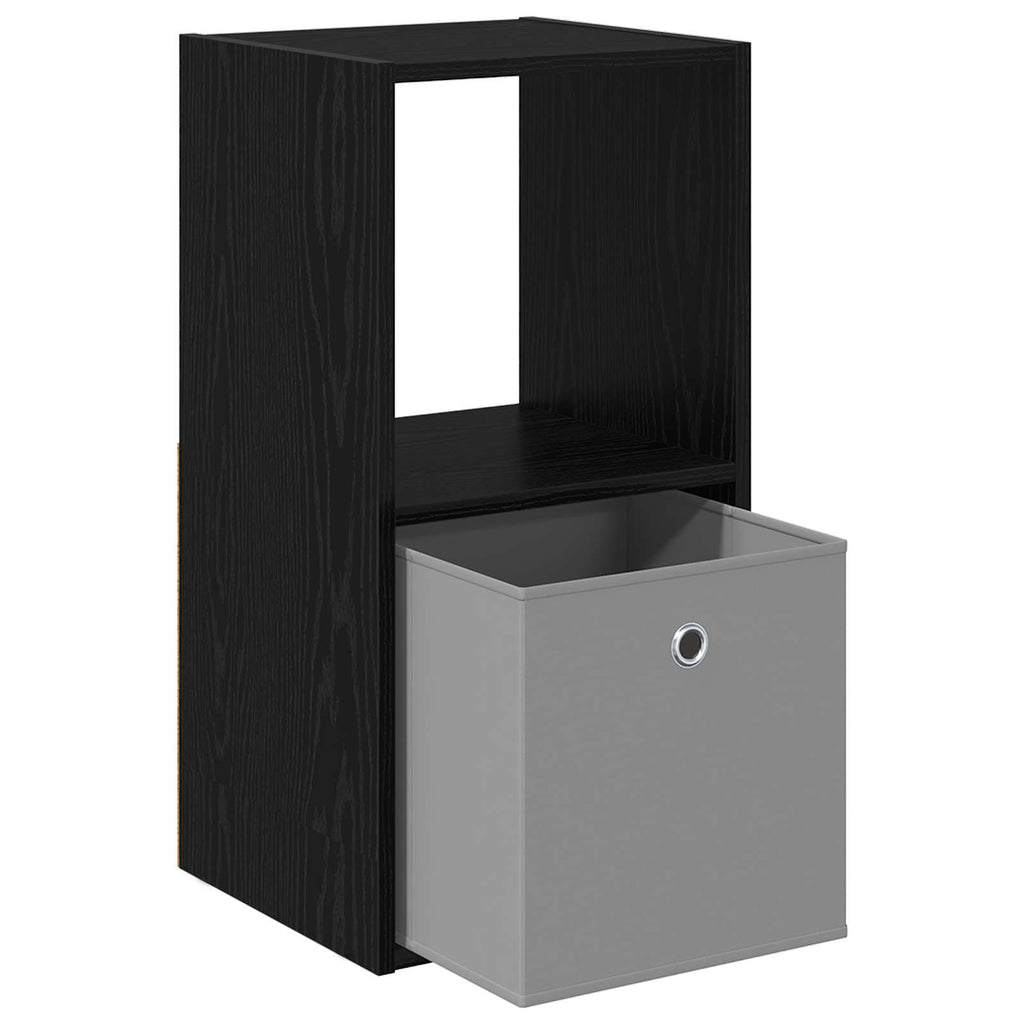 vidaXL Stolik nocny z szufladą Czarny Dąb 35 x 32 x 68,5 cm