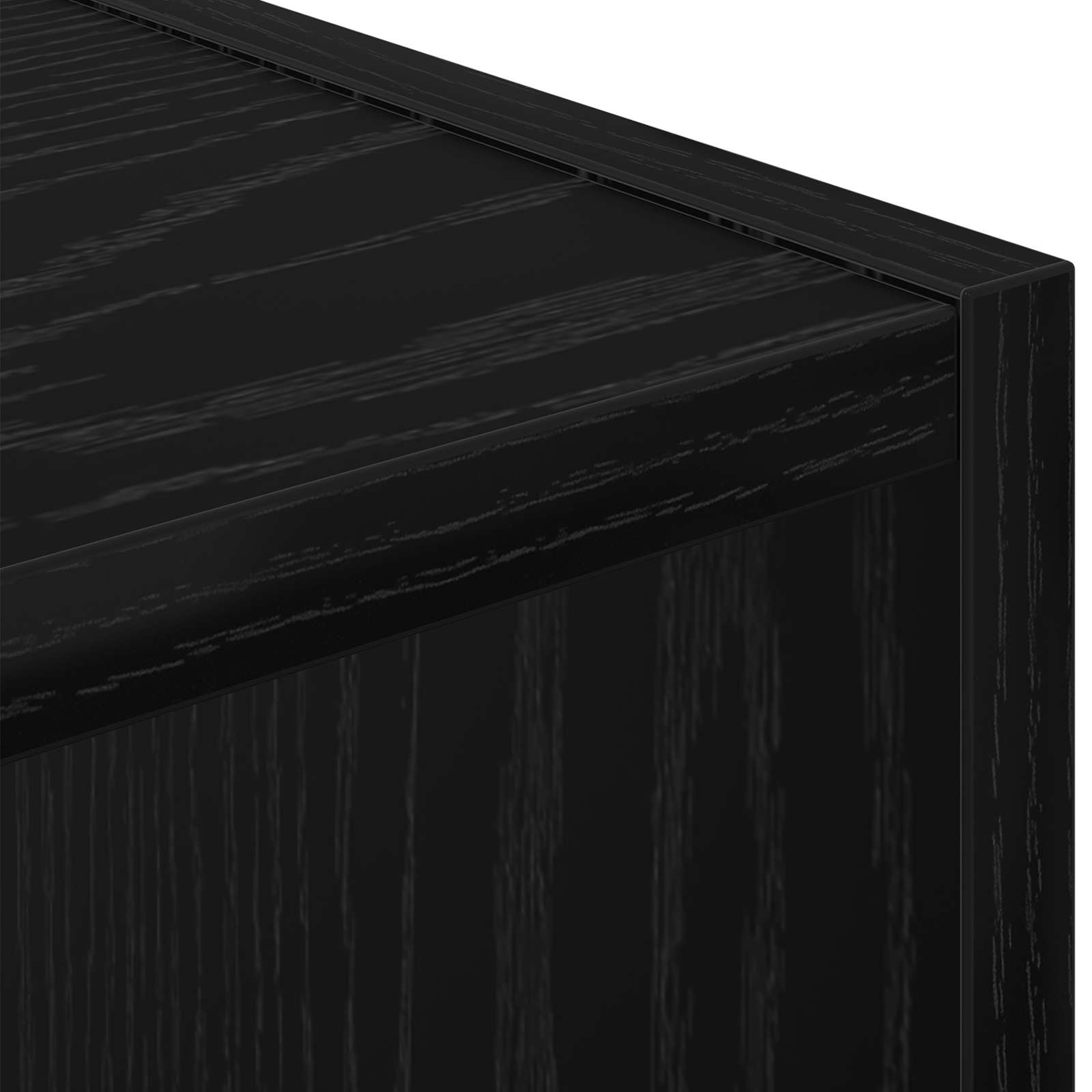 vidaXL Stolik nocny z szufladą 2 pcs Czarny Dąb 35 x 32 x 68,5 cm