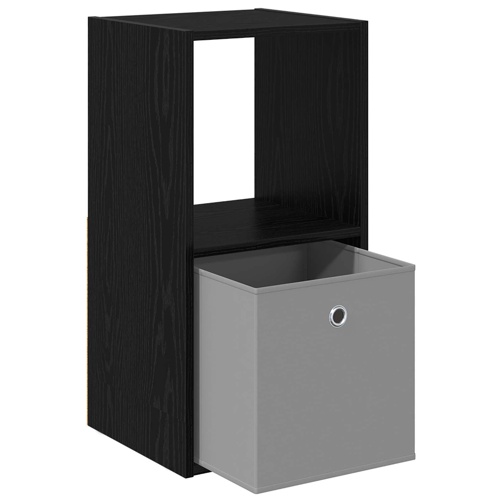 vidaXL Stolik nocny z szufladą 2 pcs Czarny Dąb 35 x 32 x 68,5 cm