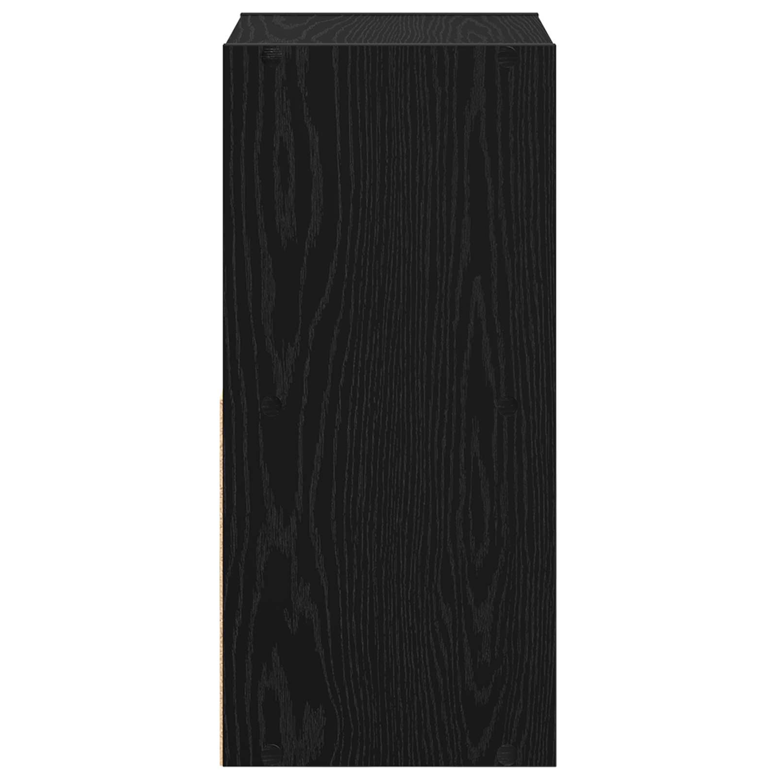 vidaXL Stolik nocny z szufladą 2 pcs Czarny Dąb 35 x 32 x 68,5 cm