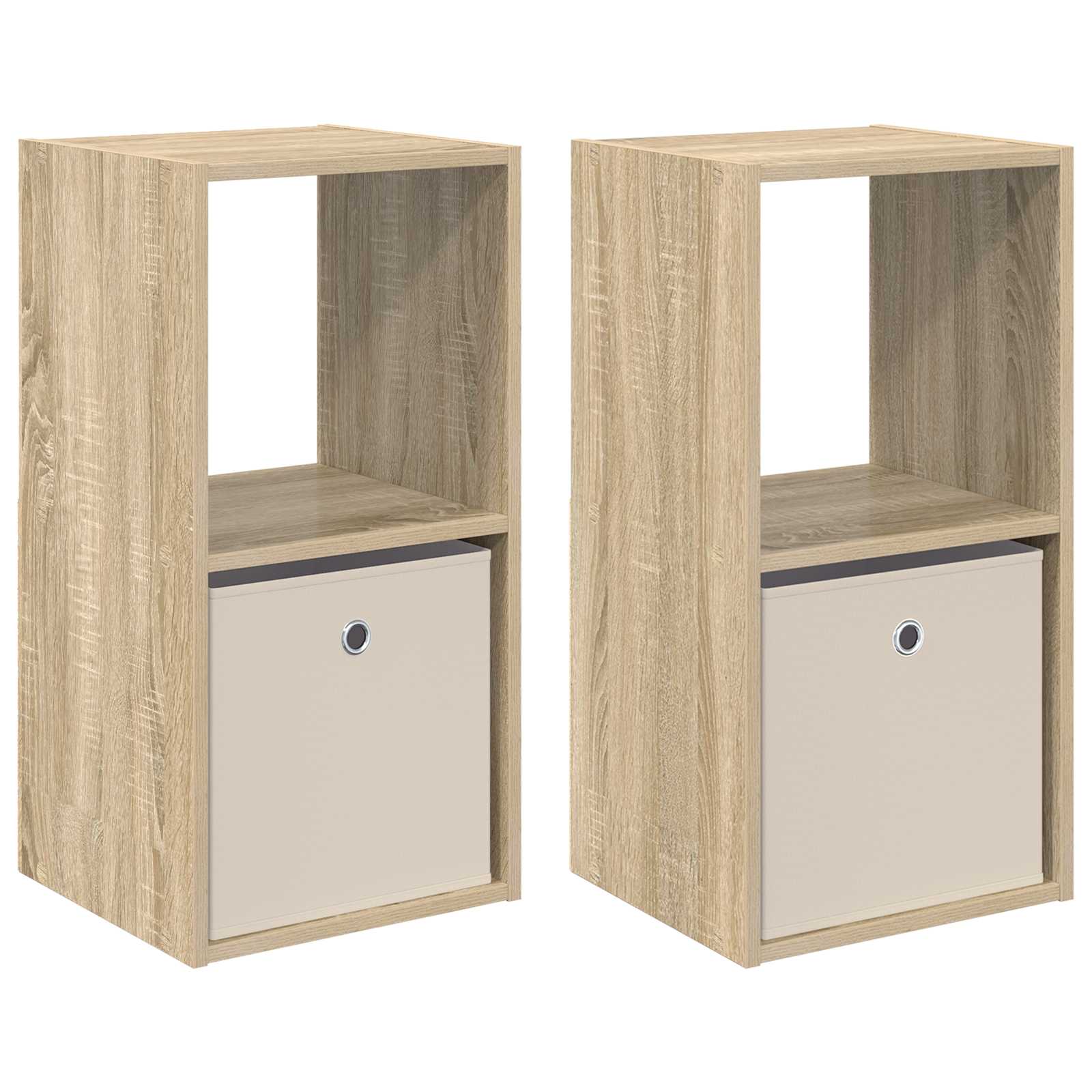 vidaXL Stolik nocny z szufladą 2 pcs Dąb Sonoma 35 x 32 x 68,5 cm