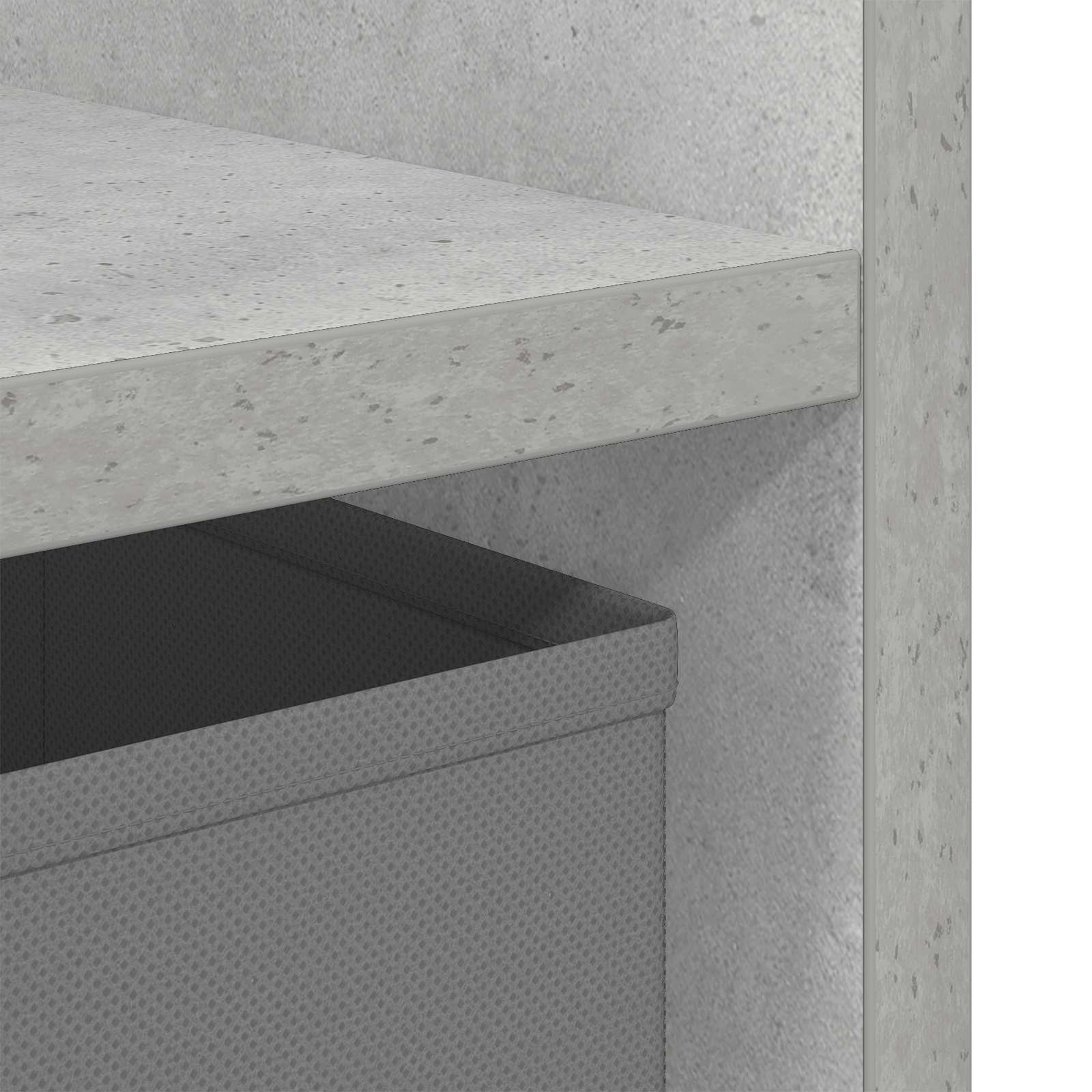 vidaXL Stolik nocny z szufladą 2 pcs Betonowy szary 35 x 32 x 68,5 cm