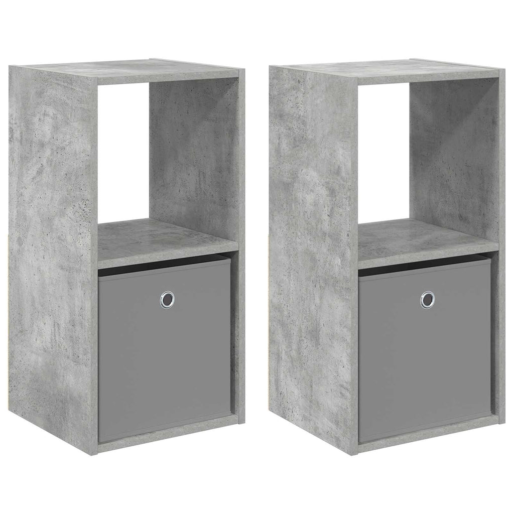 vidaXL Stolik nocny z szufladą 2 pcs Betonowy szary 35 x 32 x 68,5 cm