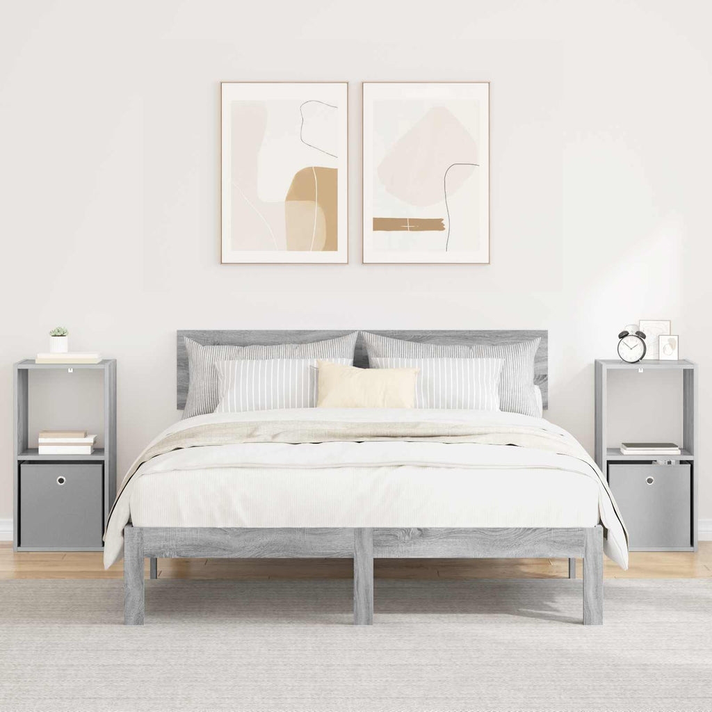 vidaXL Stolik nocny 2 pcs Szary Sonoma 35 x 32 x 68,5 cm