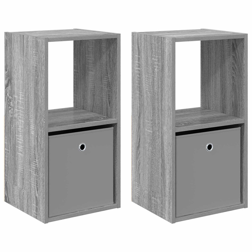 vidaXL Stolik nocny 2 pcs Szary Sonoma 35 x 32 x 68,5 cm