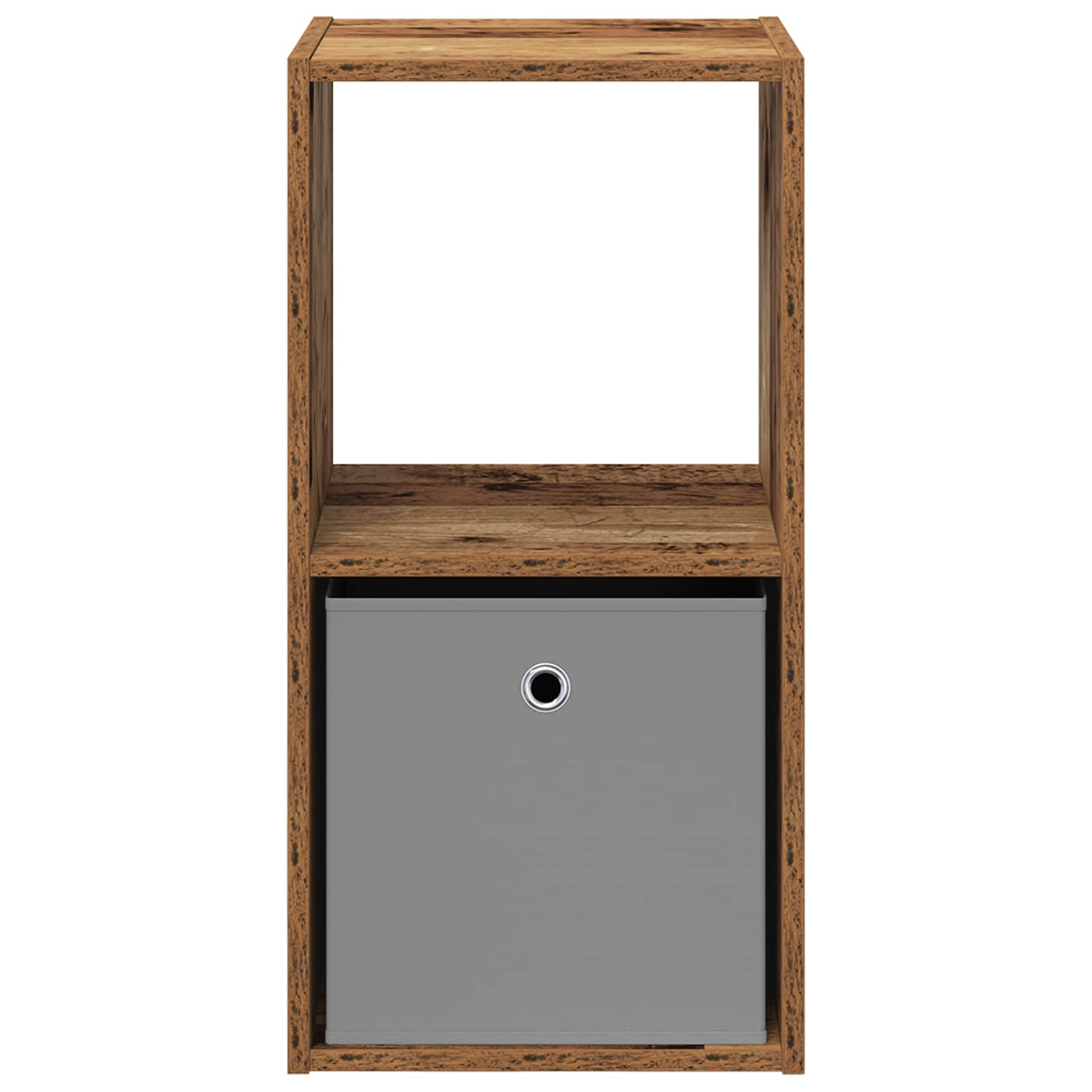 vidaXL Stolik nocny z szufladą Stare drewno 35 x 32 x 68,5 cm