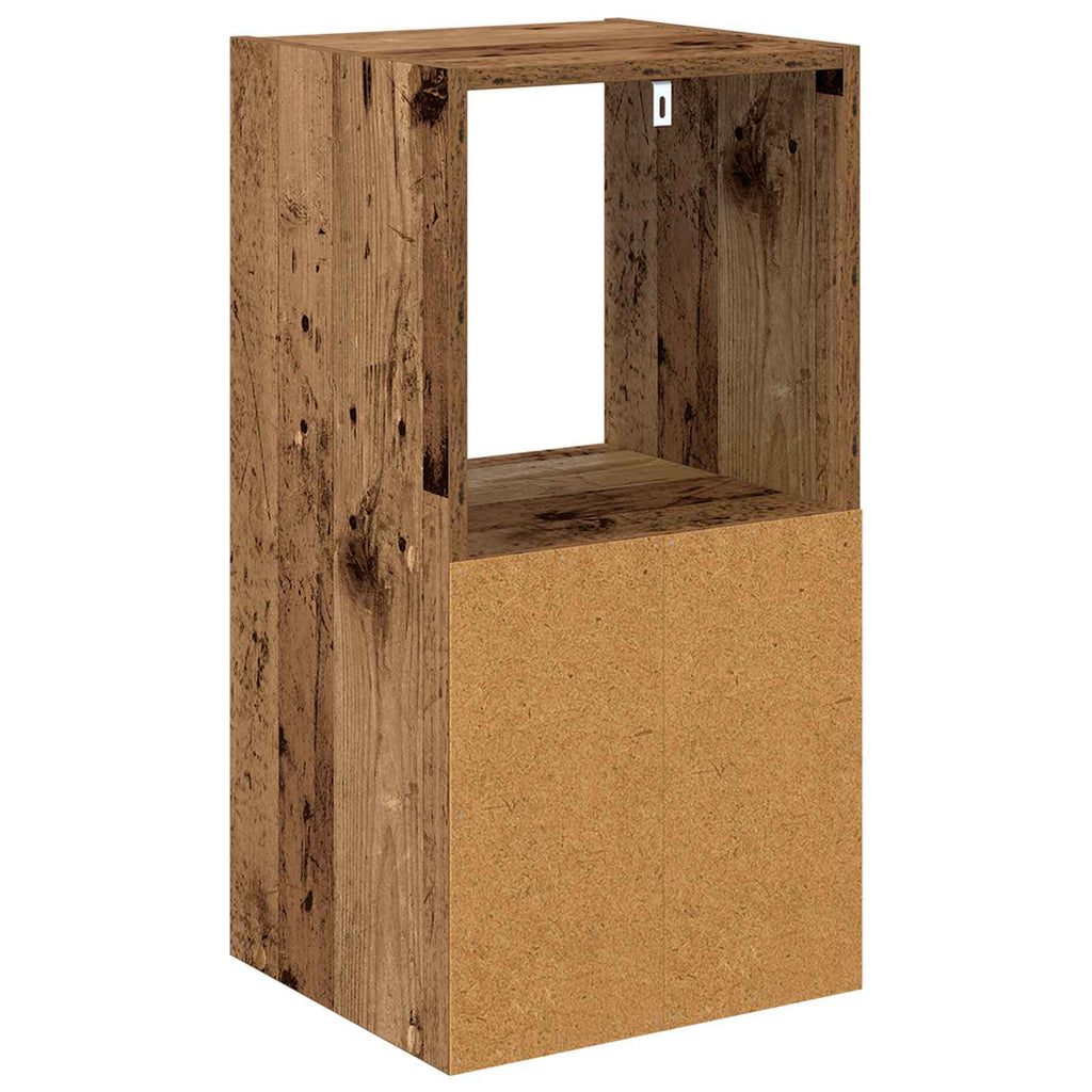 vidaXL Stolik nocny z szufladą 2 pcs Stare drewno 35 x 32 x 68,5 cm
