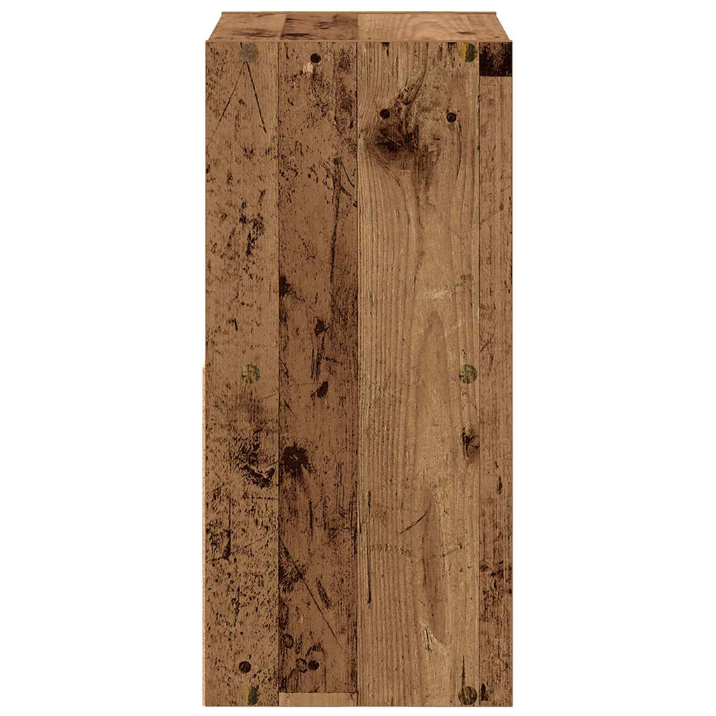 vidaXL Stolik nocny z szufladą 2 pcs Stare drewno 35 x 32 x 68,5 cm