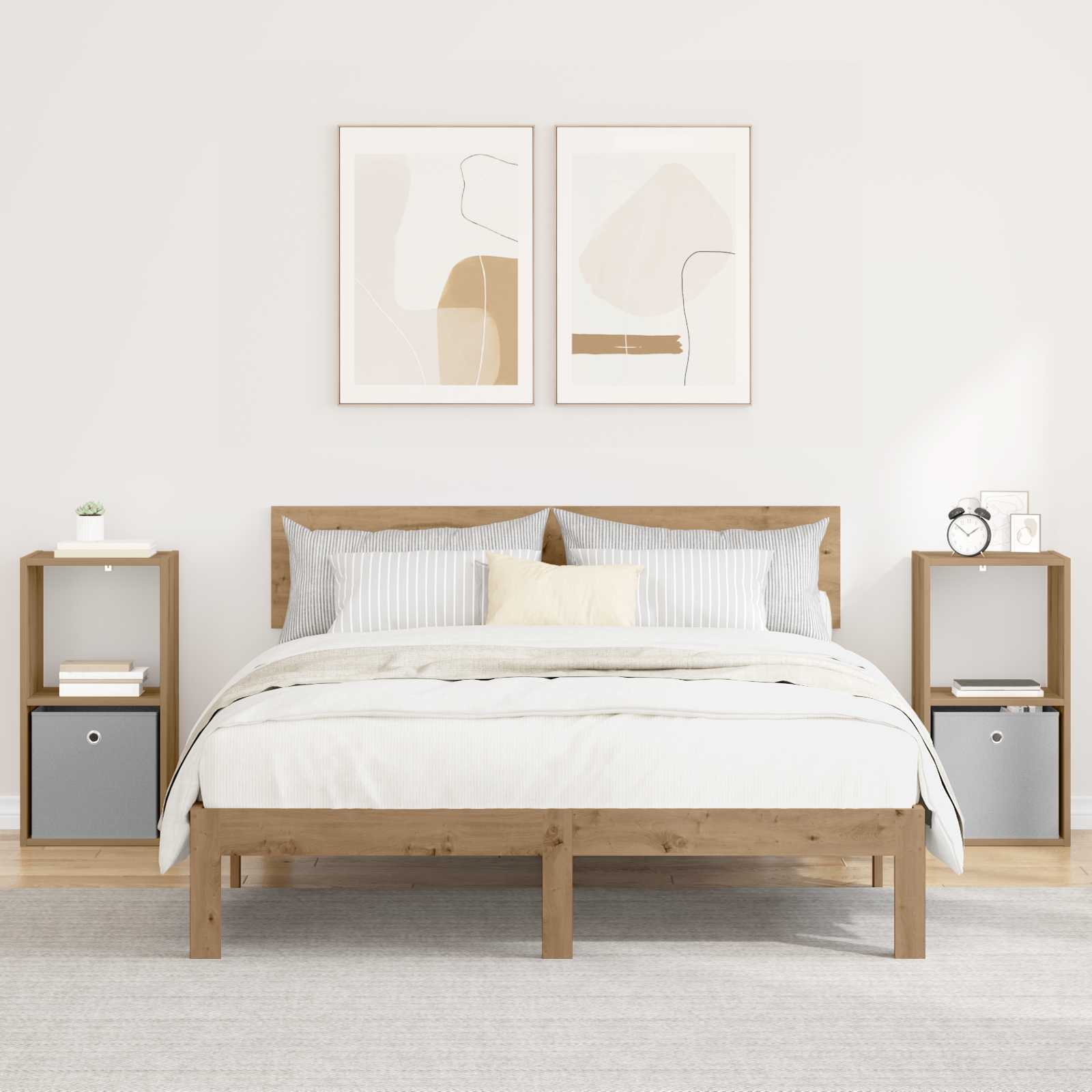vidaXL Stolik nocny 2 szt. Dąb rzemieślniczy 35 x 32 x 68,5 cm