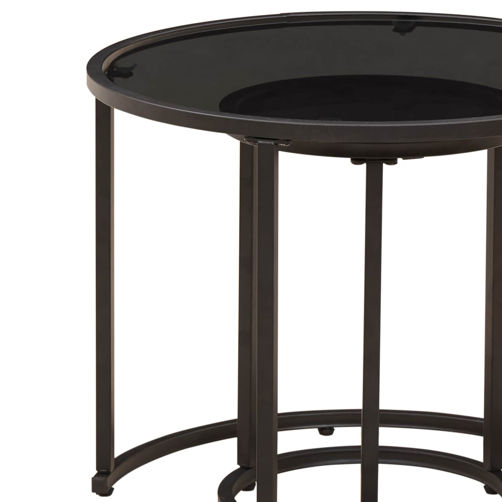 vidaXL Zestaw stolików kawowych 2 pcs 55 x 55 x 45 cm stal