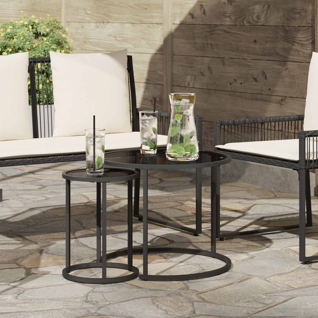 vidaXL Zestaw stolików kawowych 2 pcs 55 x 55 x 45 cm stal