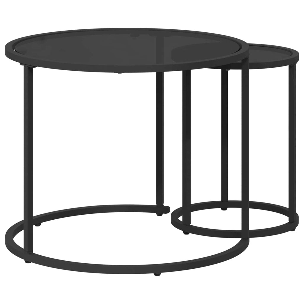 vidaXL Zestaw stolików kawowych 2 pcs 55 x 55 x 45 cm stal