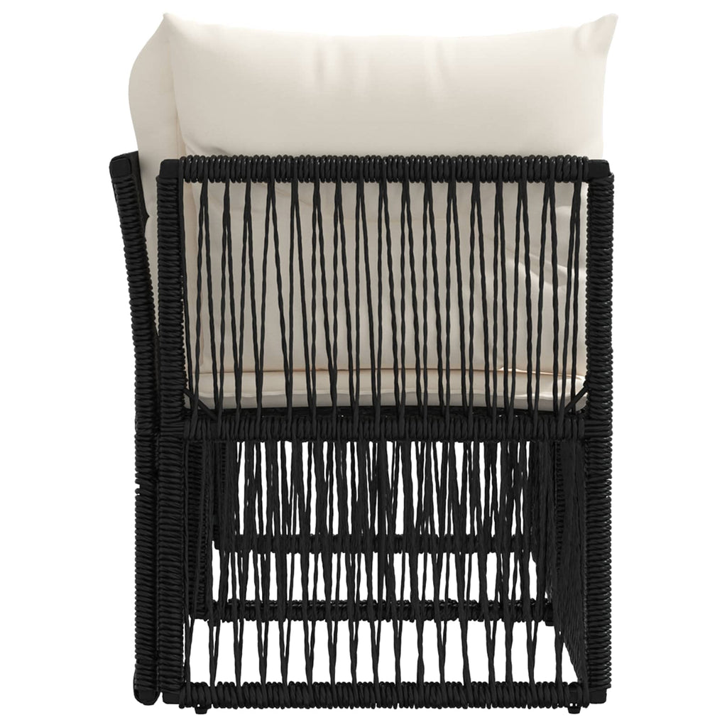 vidaXL Sofa Ogrodowa 2-Liczba miejsc Czarny polirattan