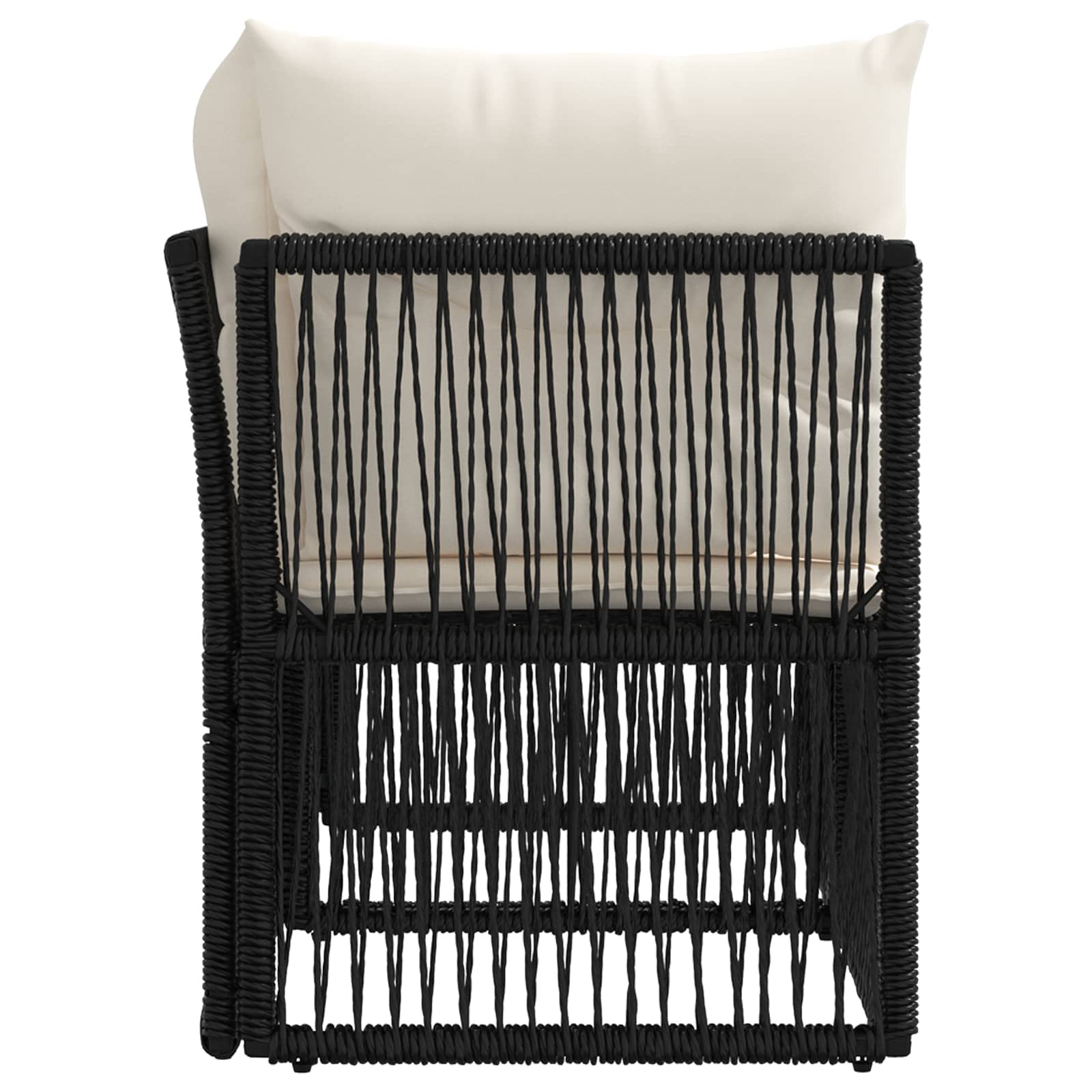 vidaXL Sofa Ogrodowa 2-Liczba miejsc Czarny polirattan
