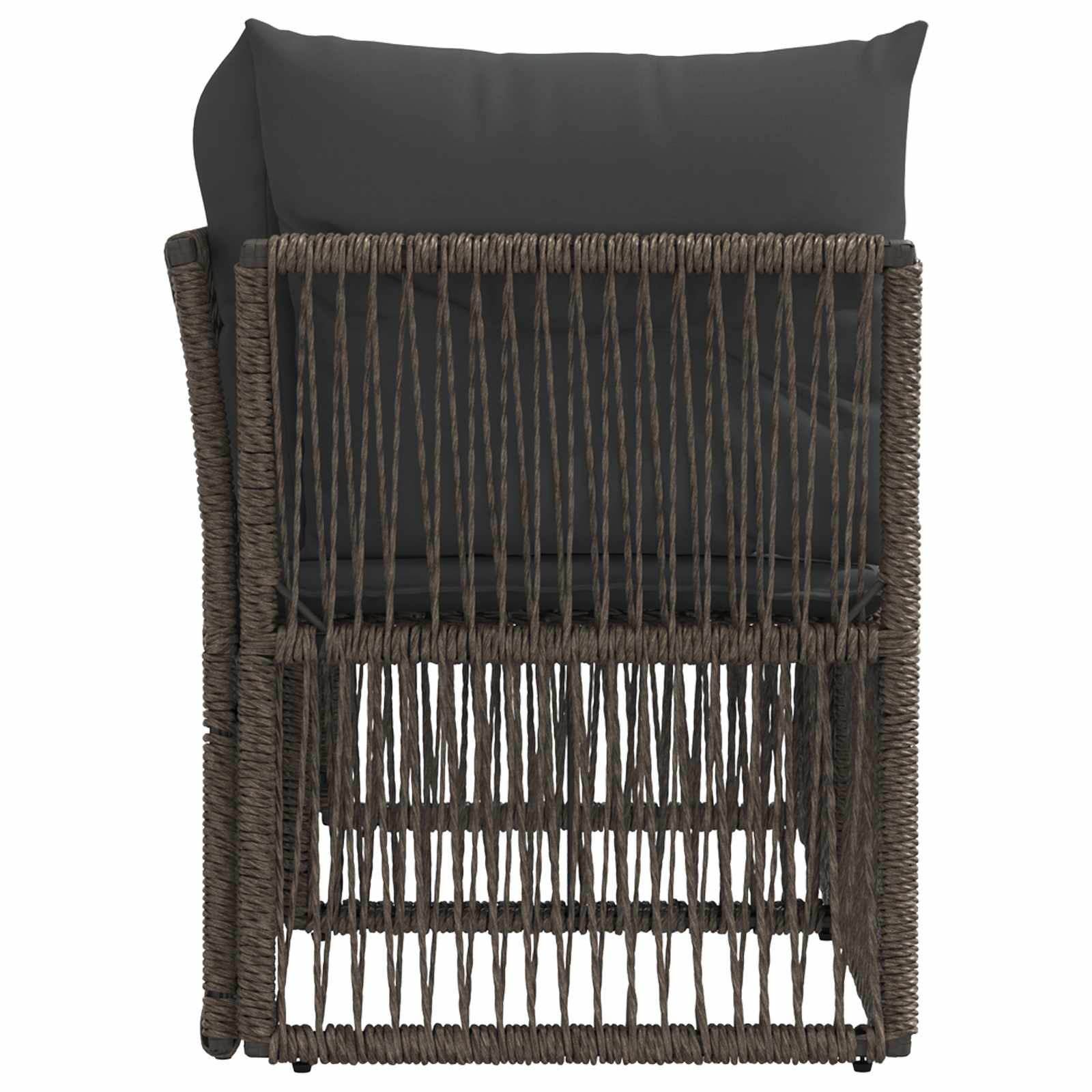 vidaXL Sofa Ogrodowa 2-Liczba miejsc Szary polirattan