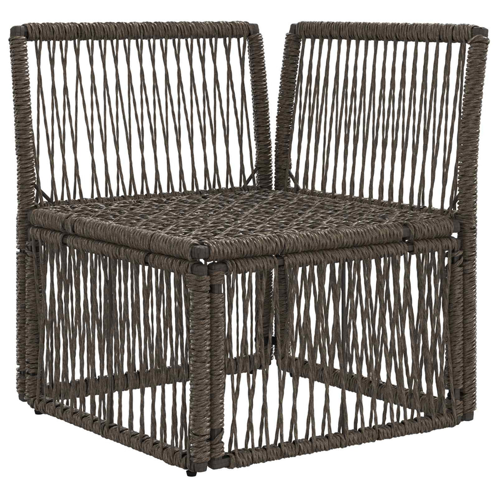 vidaXL Sofa narożna Szary polirattan