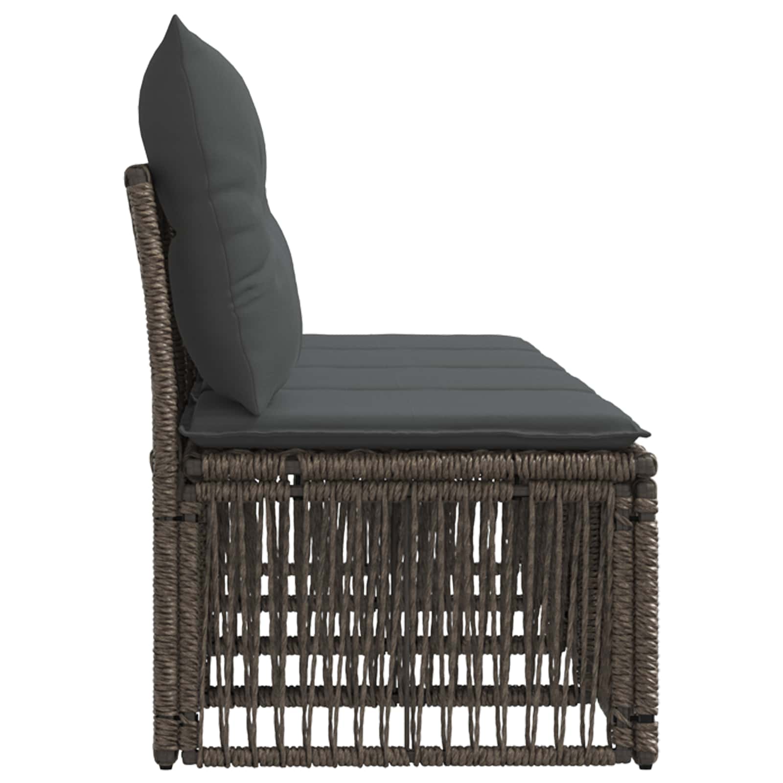 vidaXL Sofa 4-osobowa 4 pcs 4-Liczba miejsc Szary polirattan