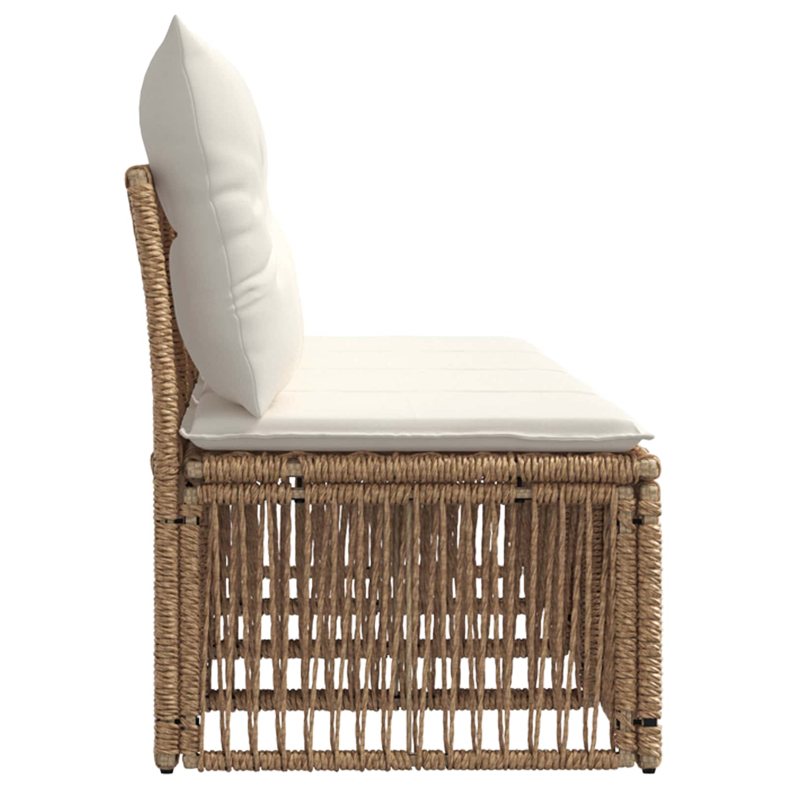 vidaXL Sofa 4-osobowa 4 pcs 4-Liczba miejsc Beżowy polirattan