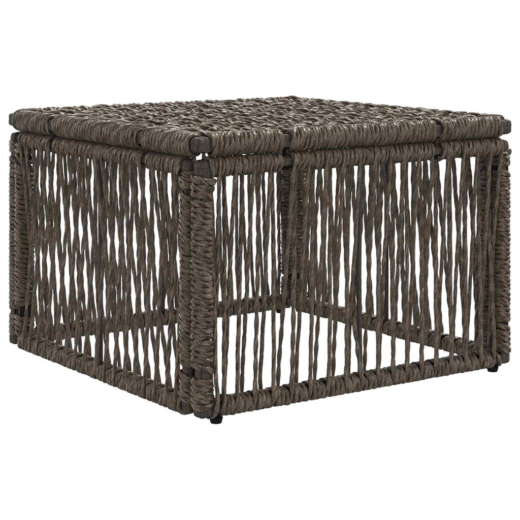 vidaXL Taboret Szary polirattan