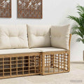 vidaXL Modularna narożna sofa ogrodowa naturalny polirattan