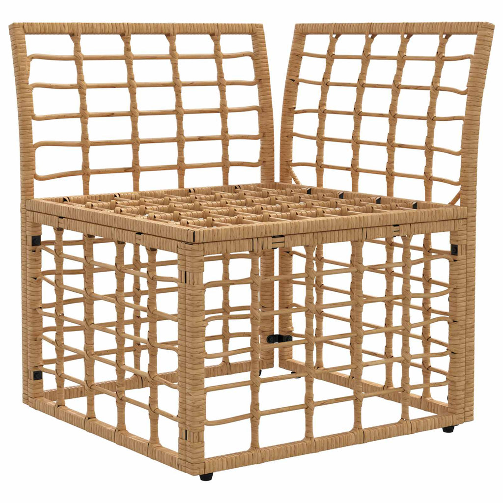 vidaXL Modularna narożna sofa ogrodowa naturalny polirattan