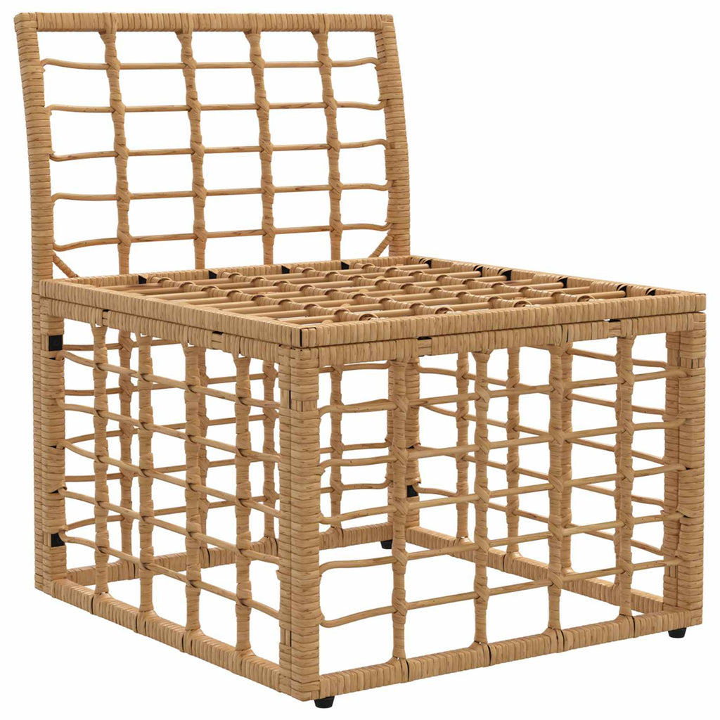vidaXL Modularna ogrodowa sofa bez podłokietników naturalny polirattan