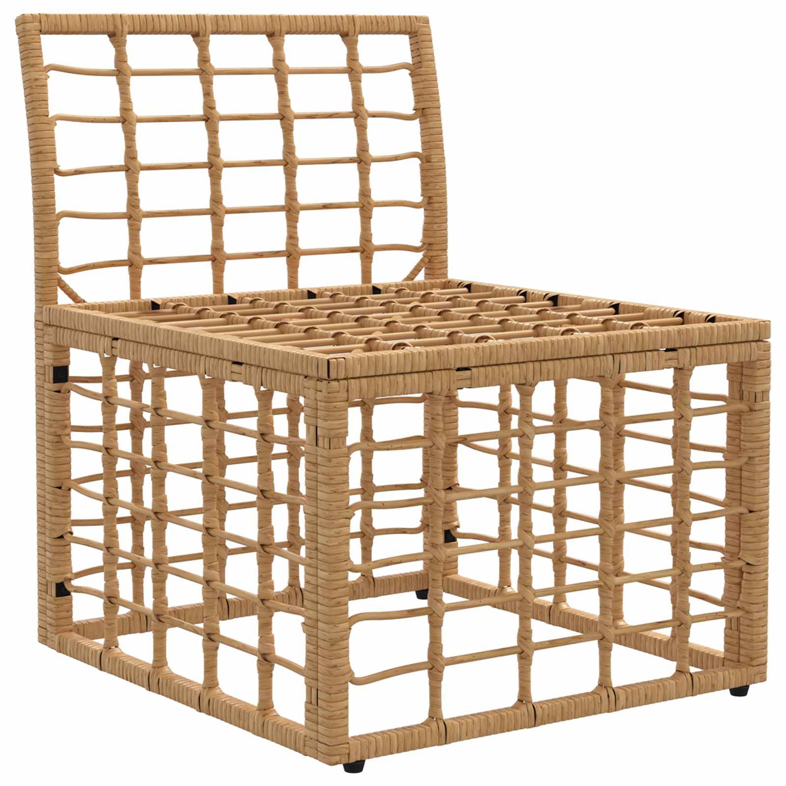 vidaXL Modularna ogrodowa sofa bez podłokietników naturalny polirattan