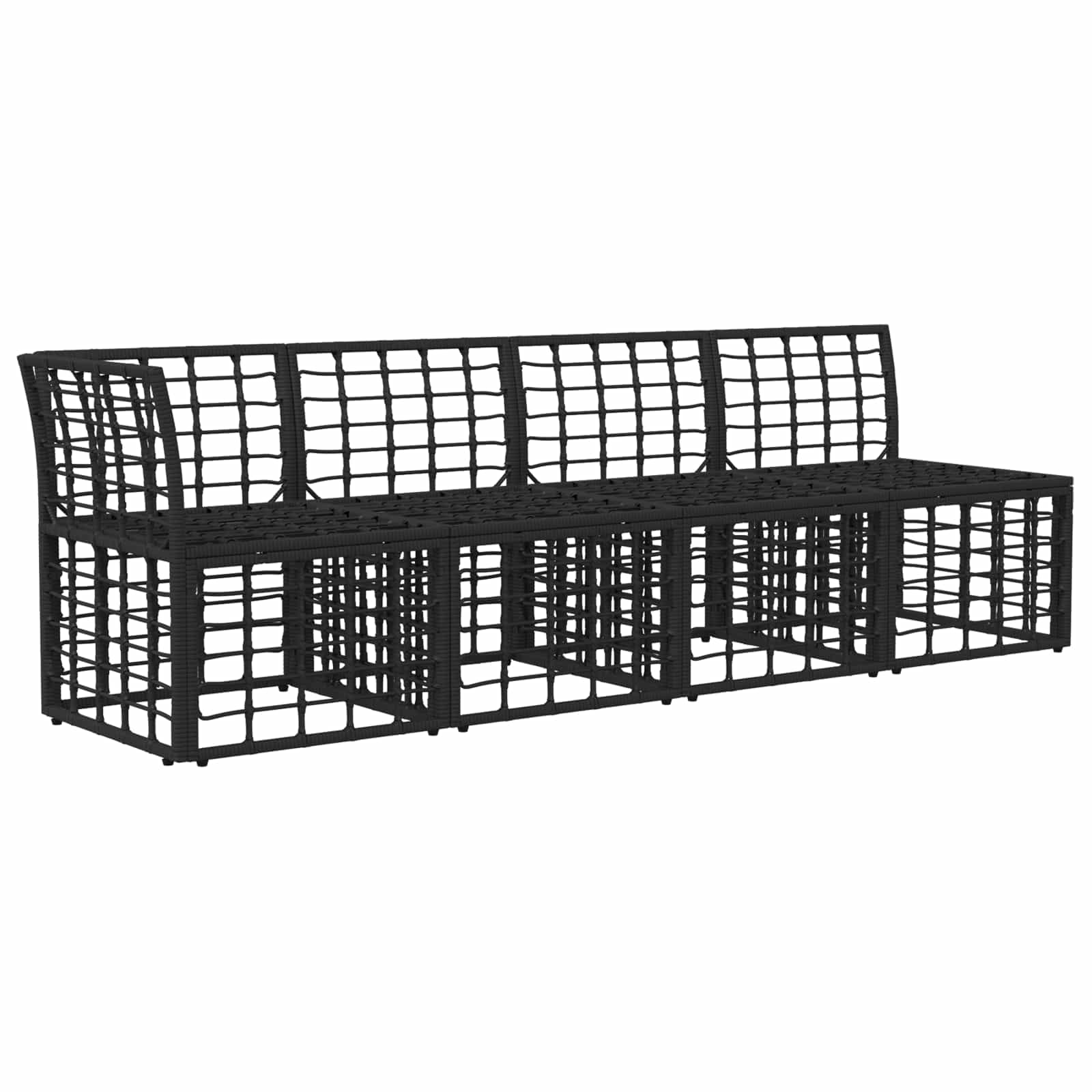 vidaXL Sofa ogrodowa 4-osobowa z lewym podłokietnikiem 4 pcs
