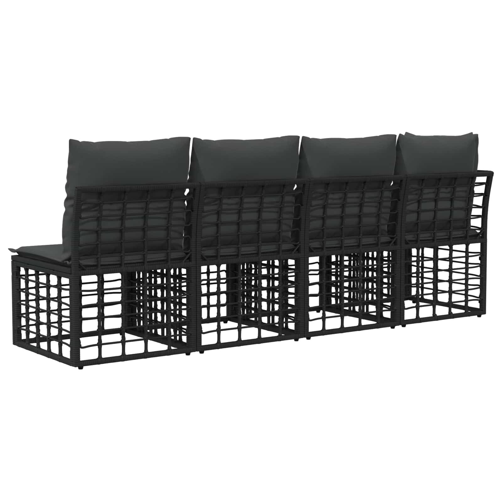 vidaXL Sofa ogrodowa 4-osobowa z lewym podłokietnikiem 4 pcs