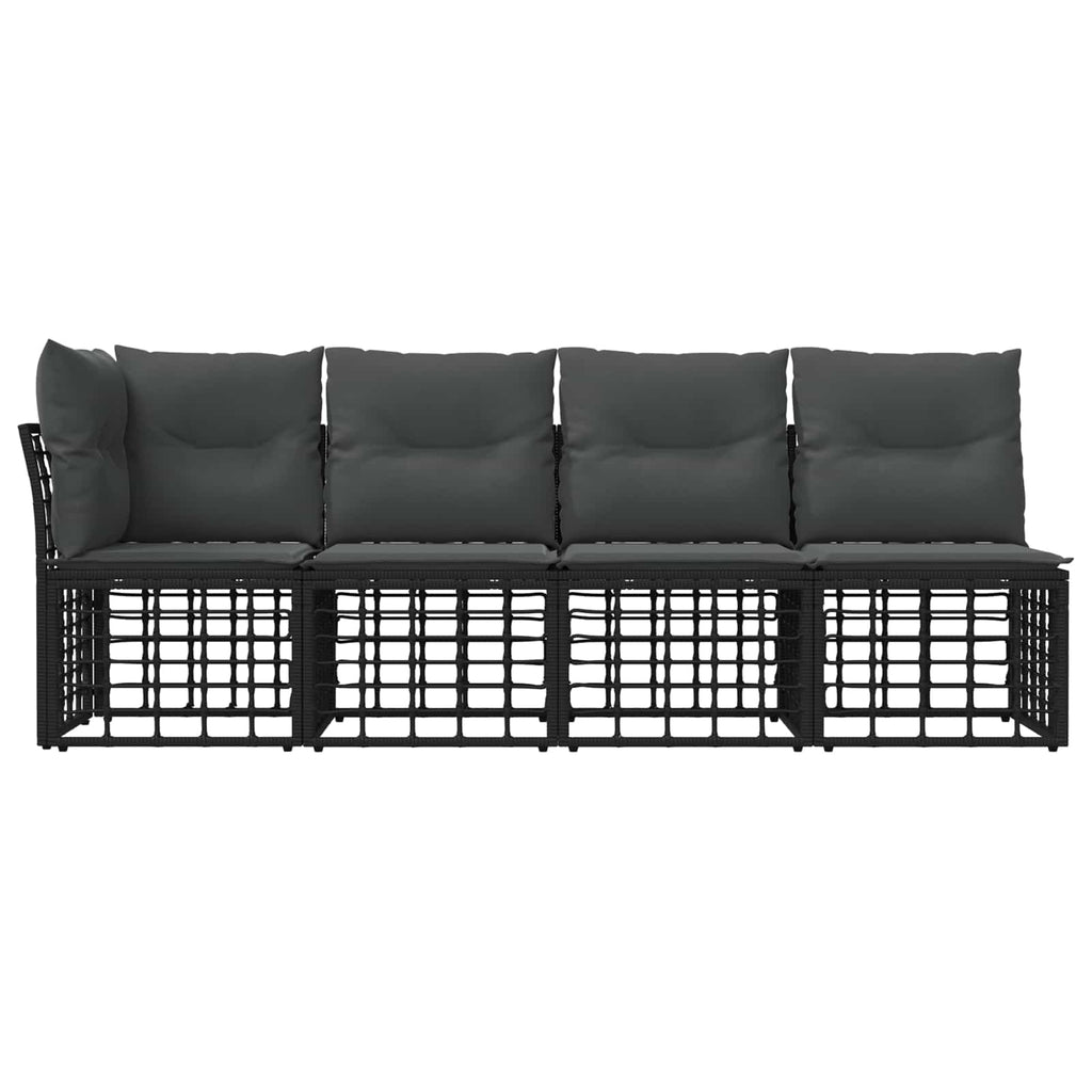 vidaXL Sofa ogrodowa 4-osobowa z lewym podłokietnikiem 4 pcs