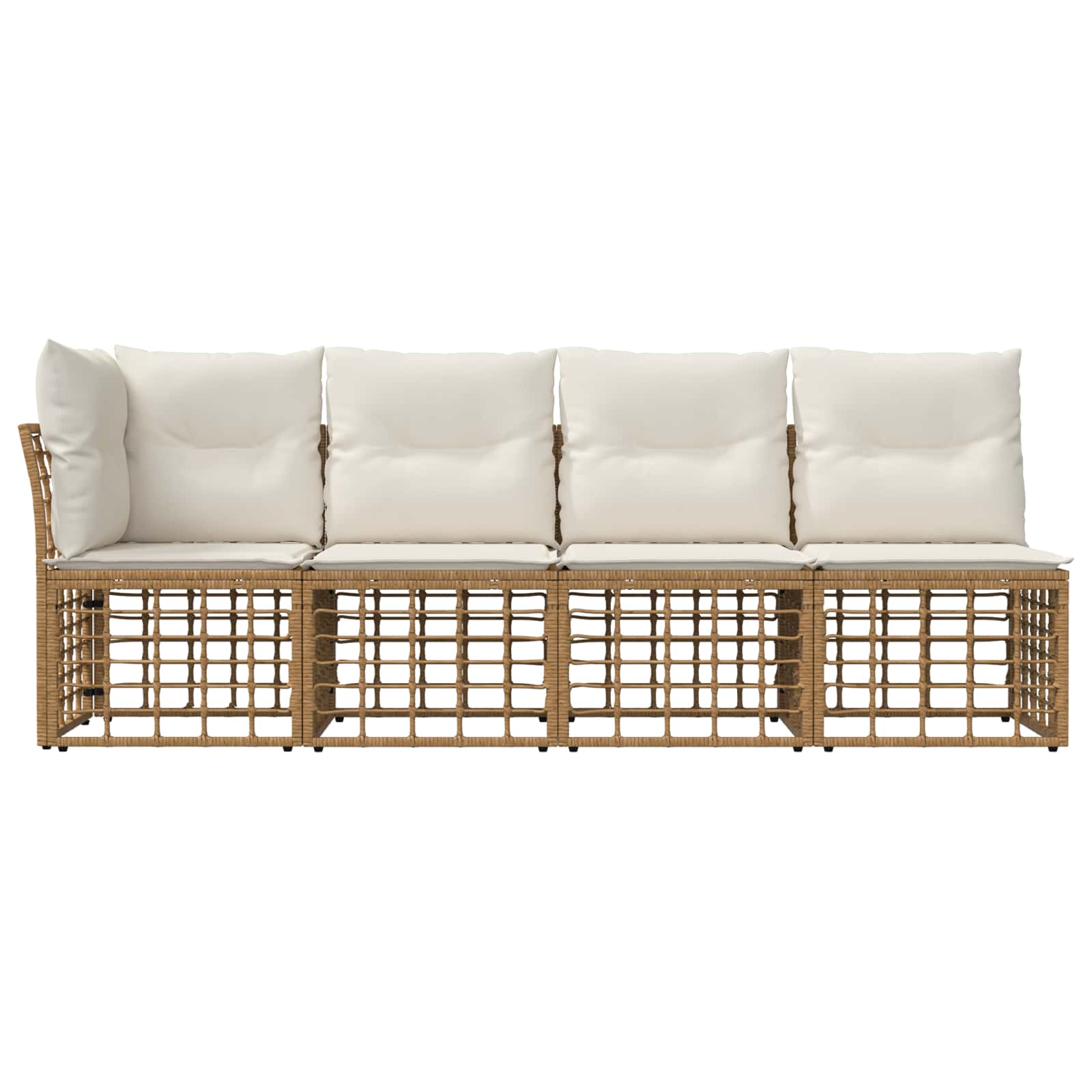 vidaXL Sofa ogrodowa 4-osobowa z lewym podłokietnikiem 4 pcs