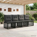 vidaXL Sofa ogrodowa 4-osobowa bez podłokietników 4 pcs