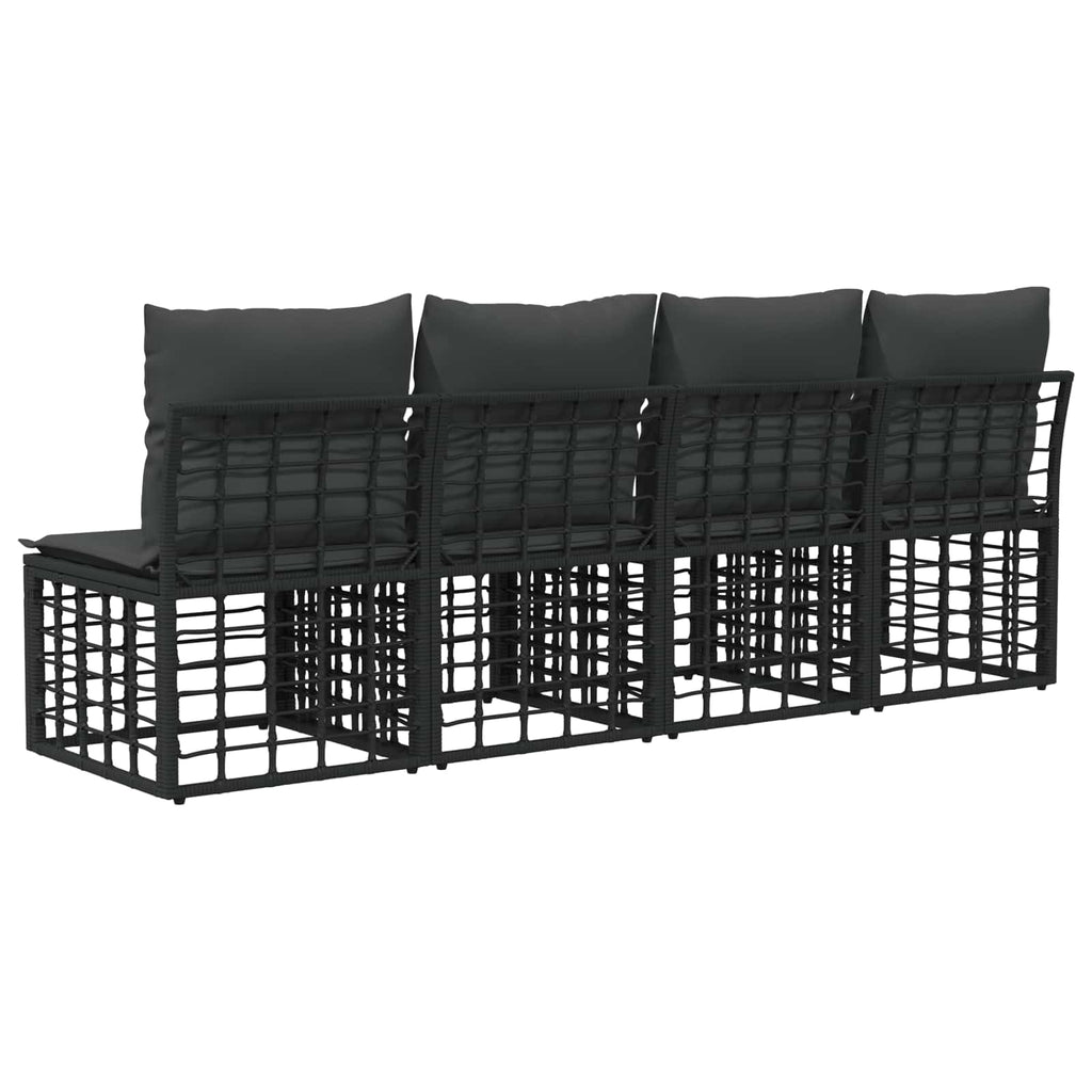 vidaXL Sofa ogrodowa 4-osobowa bez podłokietników 4 pcs