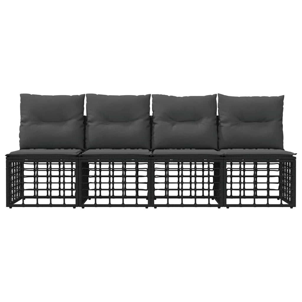 vidaXL Sofa ogrodowa 4-osobowa bez podłokietników 4 pcs