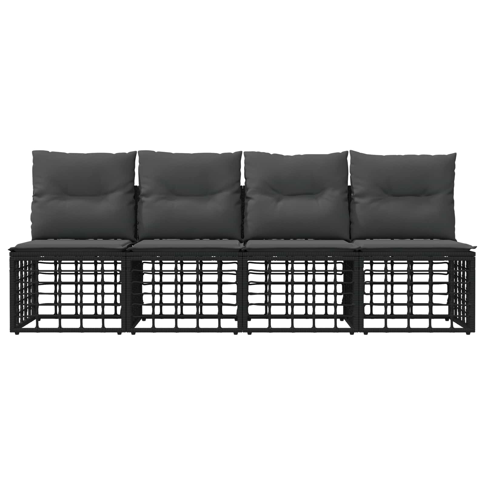 vidaXL Sofa ogrodowa 4-osobowa bez podłokietników 4 pcs