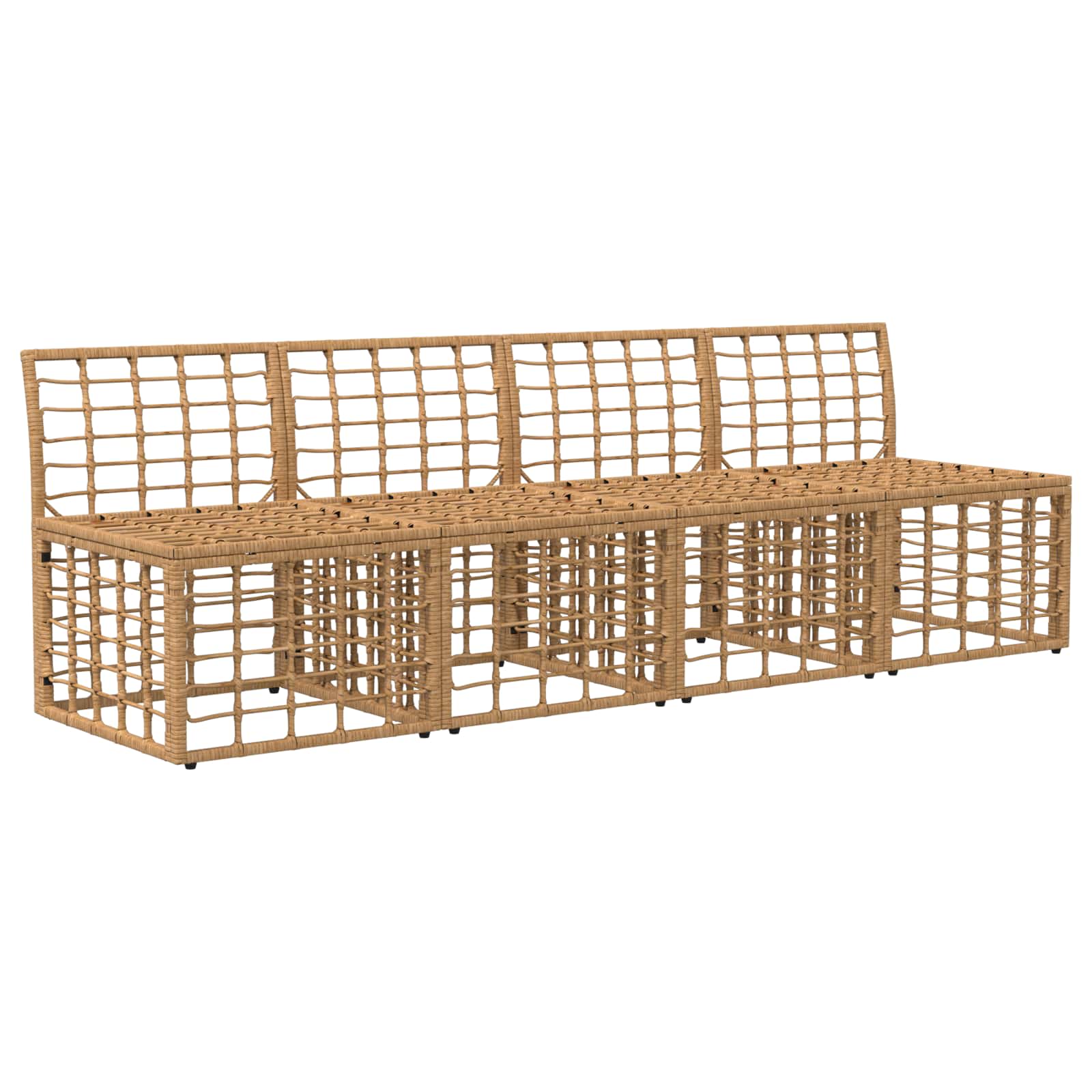 vidaXL Sofa ogrodowa 4-osobowa bez podłokietników 4 pcs