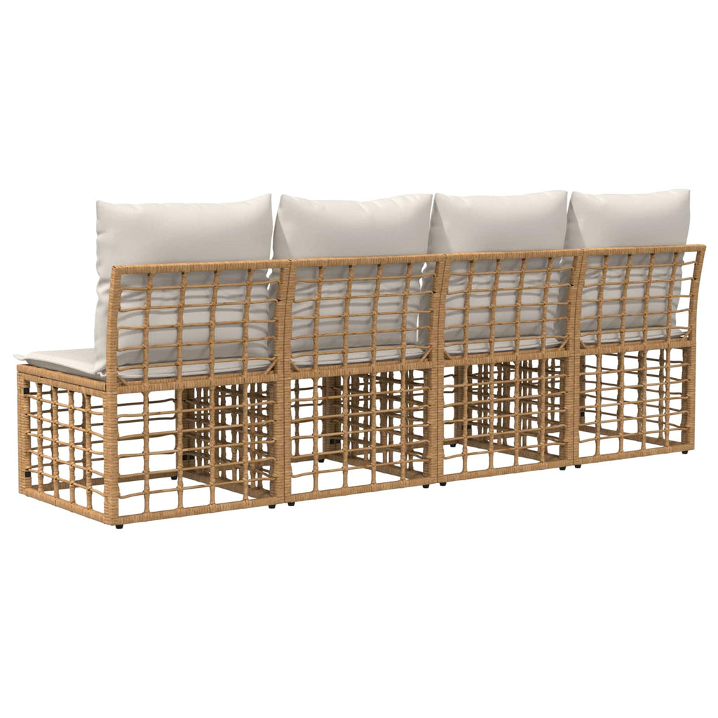 vidaXL Sofa ogrodowa 4-osobowa bez podłokietników 4 pcs