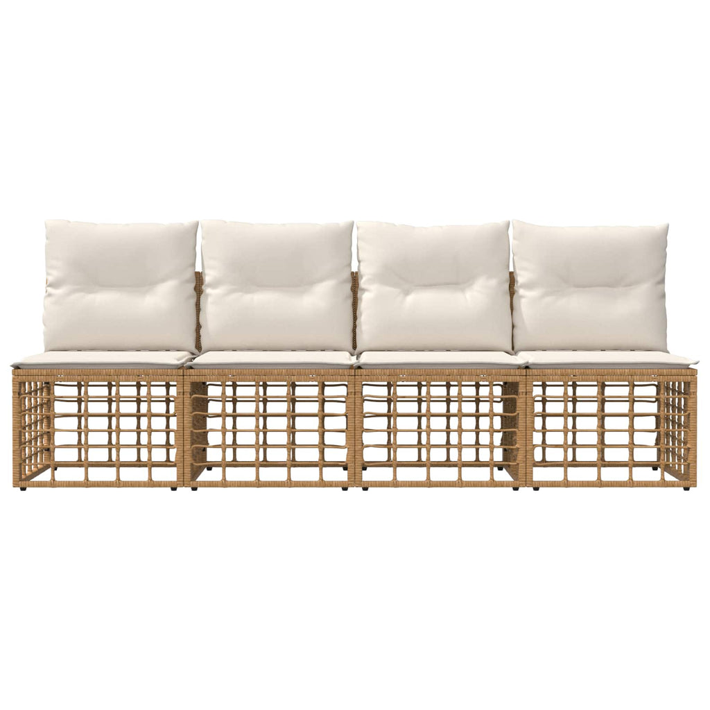 vidaXL Sofa ogrodowa 4-osobowa bez podłokietników 4 pcs