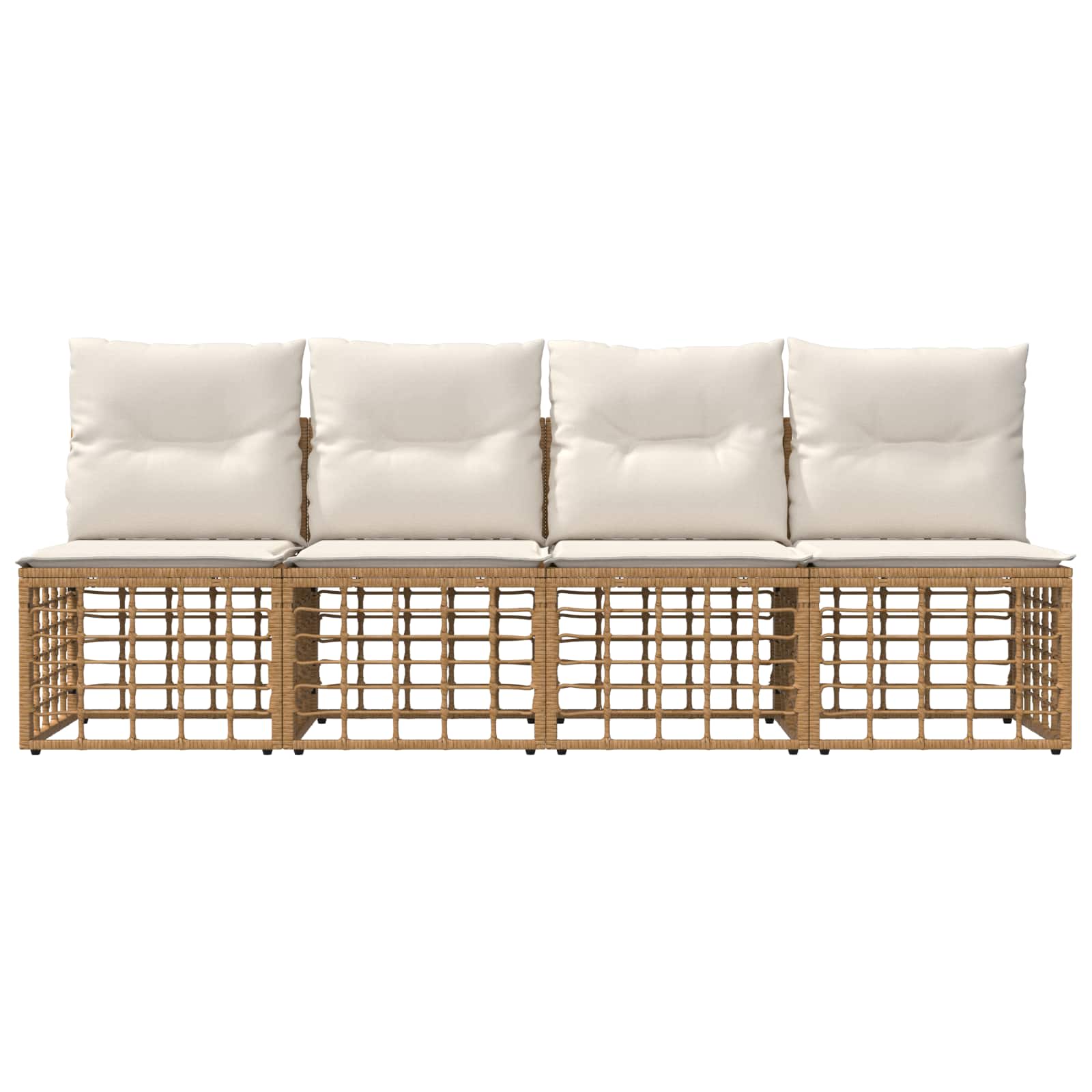 vidaXL Sofa ogrodowa 4-osobowa bez podłokietników 4 pcs