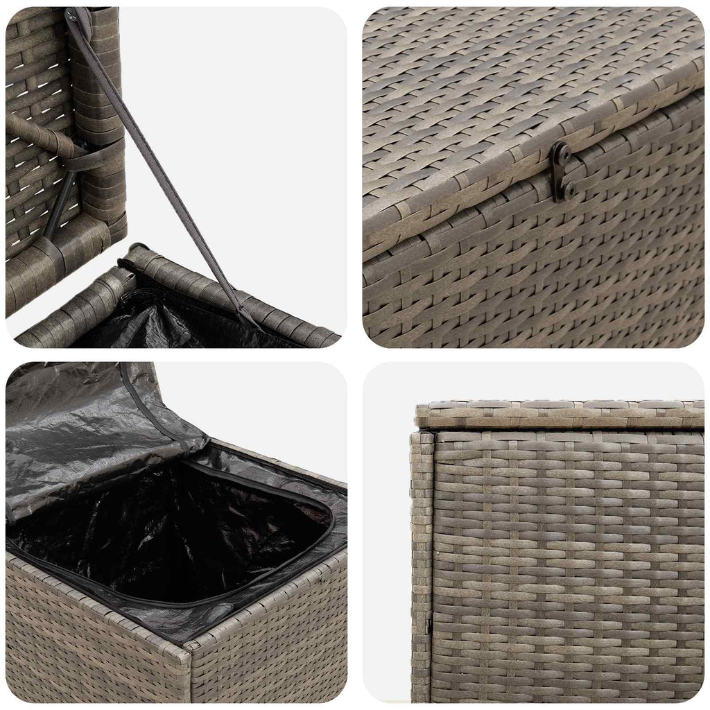 vidaXL Pudełko na poduszki 55 x 55 x 69 cm stal