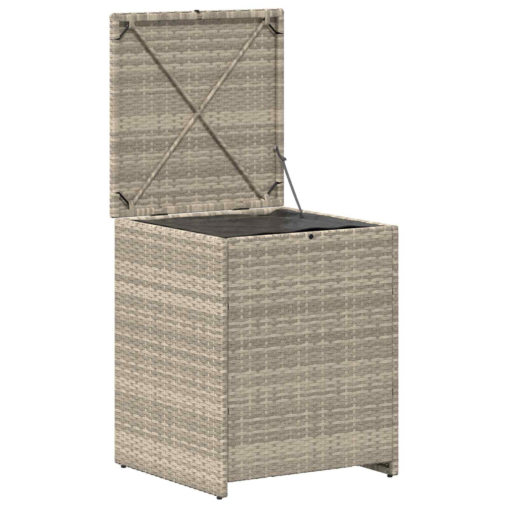 vidaXL Pudełko na poduszki Jasnoszary 55 x 55 x 69 cm polirattan