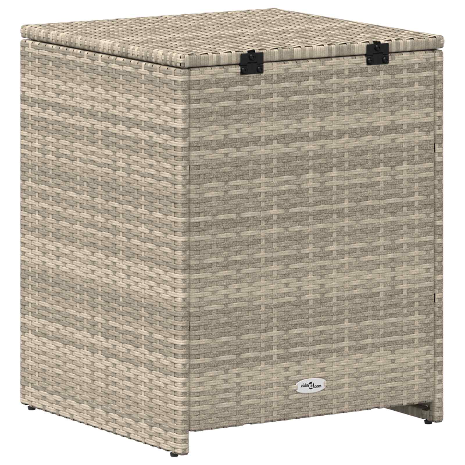 vidaXL Pudełko na poduszki Jasnoszary 55 x 55 x 69 cm polirattan