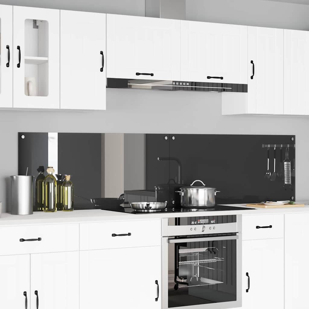 vidaXL Panel kuchenny 2 szt. Ciemnoszary 110 x 50 cm szkło hartowane