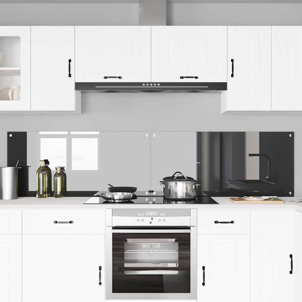 vidaXL Panel kuchenny 2 szt. Ciemnoszary 110 x 50 cm szkło hartowane