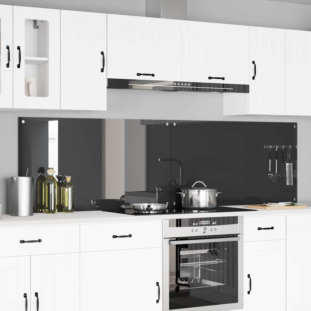vidaXL Panel kuchenny 2 szt. Ciemnoszary 110 x 60 cm szkło hartowane