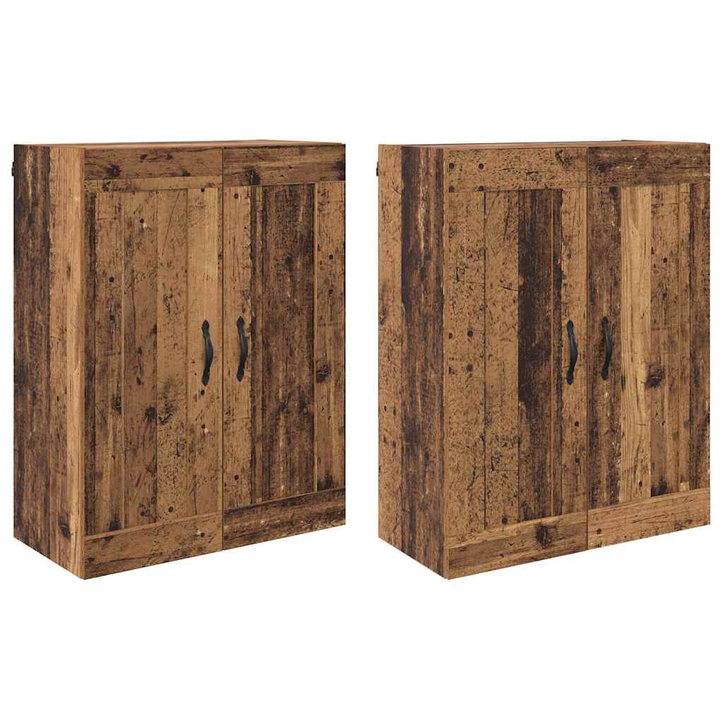 vidaXL Szafka wisząca 2 szt. Stare drewno 69,5 x 34 x 90 cm