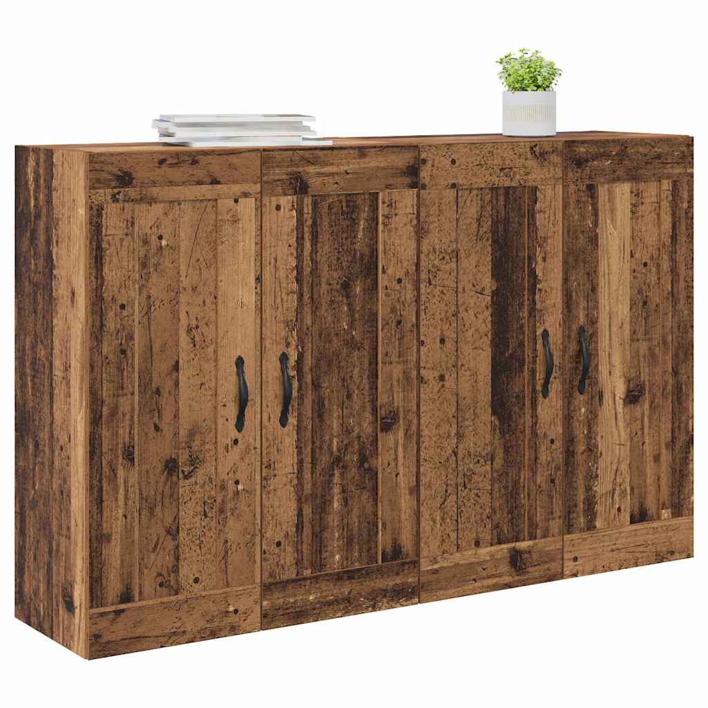 vidaXL Szafka wisząca 2 szt. Stare drewno 69,5 x 34 x 90 cm