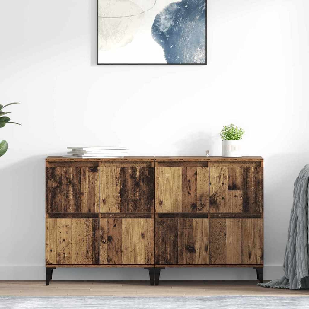 vidaXL Komody 2 pcs Stare drewno 60 x 35 x 70 cm