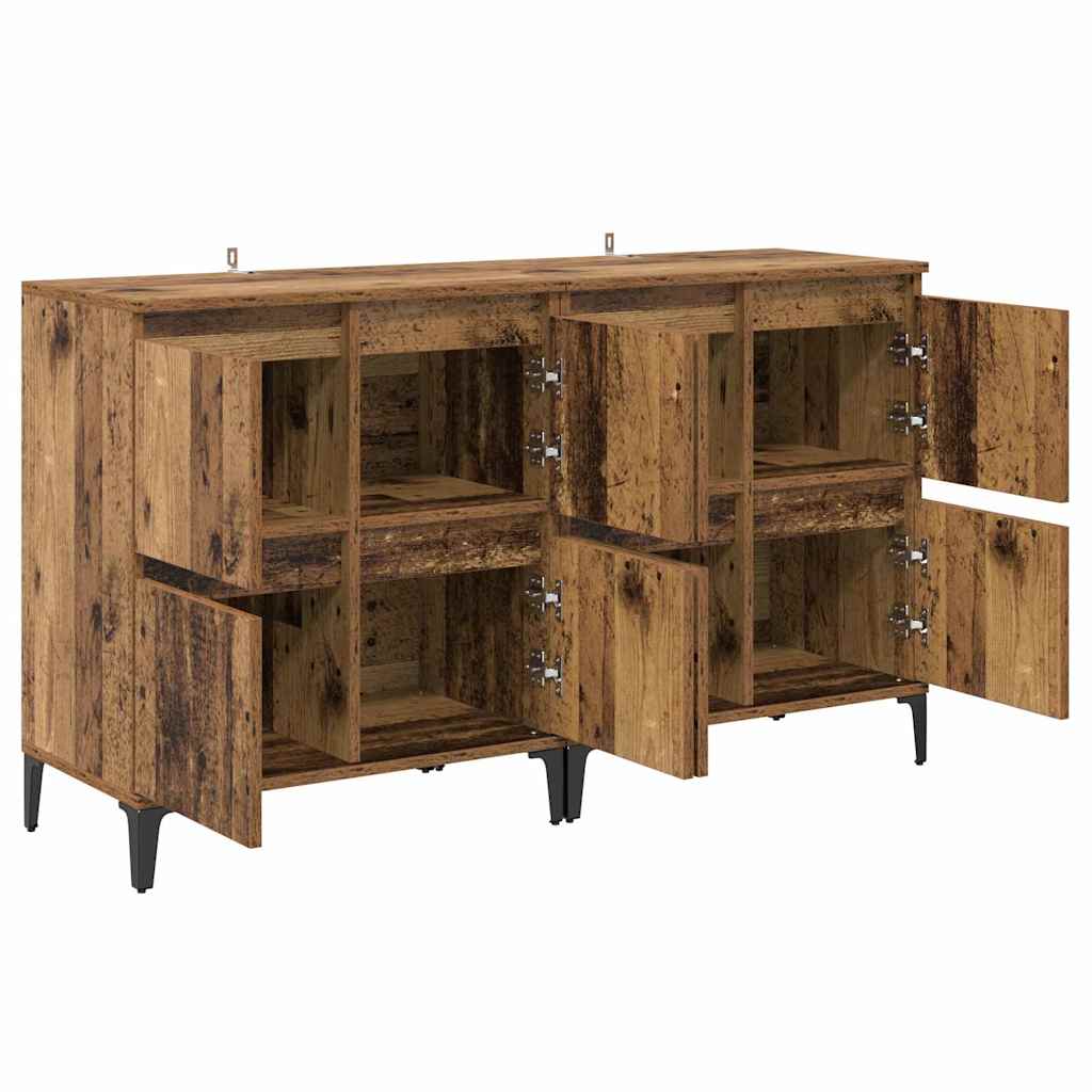 vidaXL Komody 2 pcs Stare drewno 60 x 35 x 70 cm