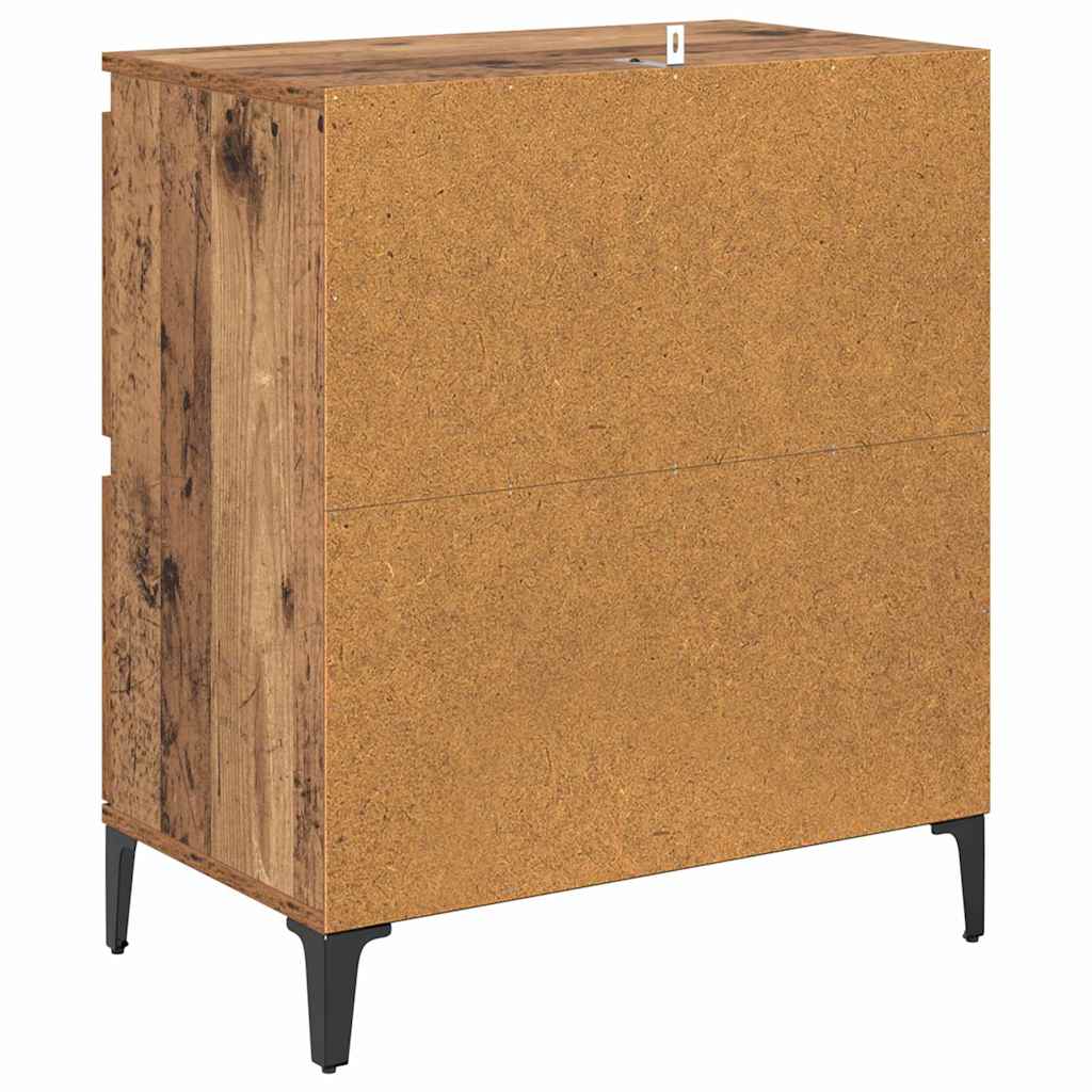vidaXL Komody 2 pcs Stare drewno 60 x 35 x 70 cm